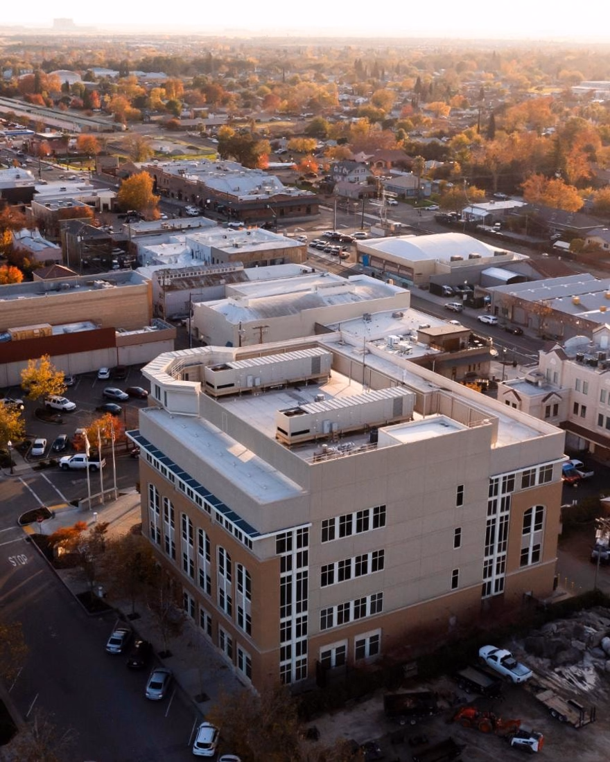 Aerial view of downtown Lincoln